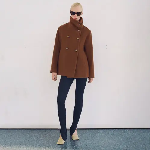 MANGO - Abrigo Lana Doble Botonadura Mujer