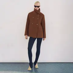 MANGO - Abrigo Lana Doble Botonadura Mujer