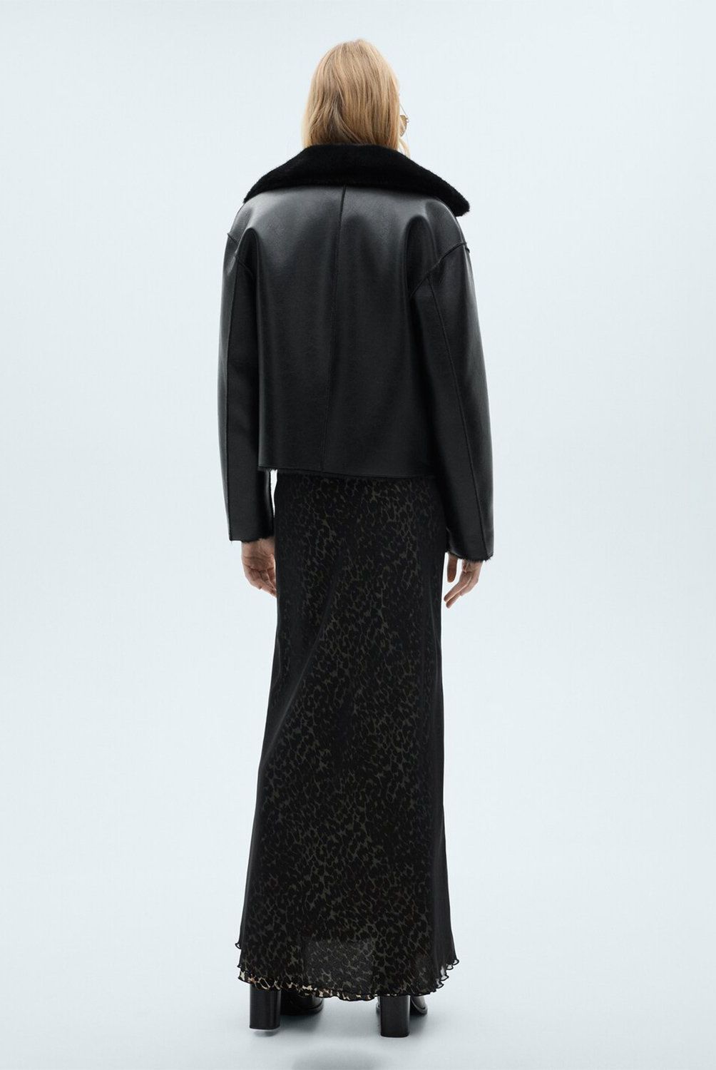 MANGO - Chaqueta Doble Faz Efecto Piel Bolsillos Mujer Mango