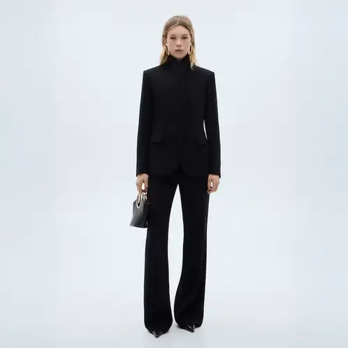 MANGO - Pantalón Traje Wideleg Mujer