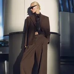 MANGO - Pantalón Traje Cinturón Mujer