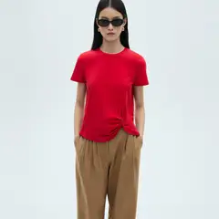 MANGO - Polera Algodón Detalle Nudo Mujer