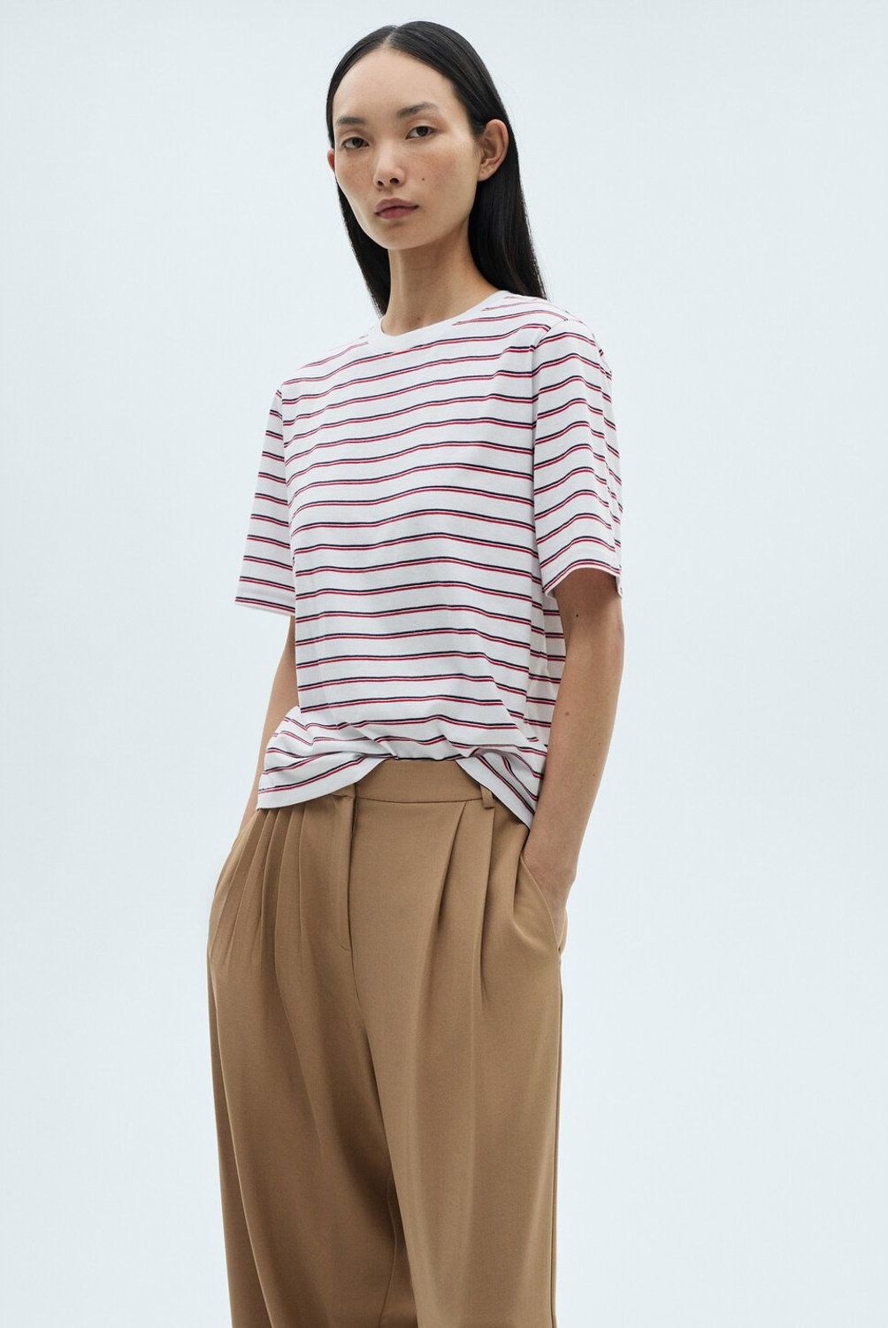 MANGO - Polera 100% Algodón Rayas Mujer Mango