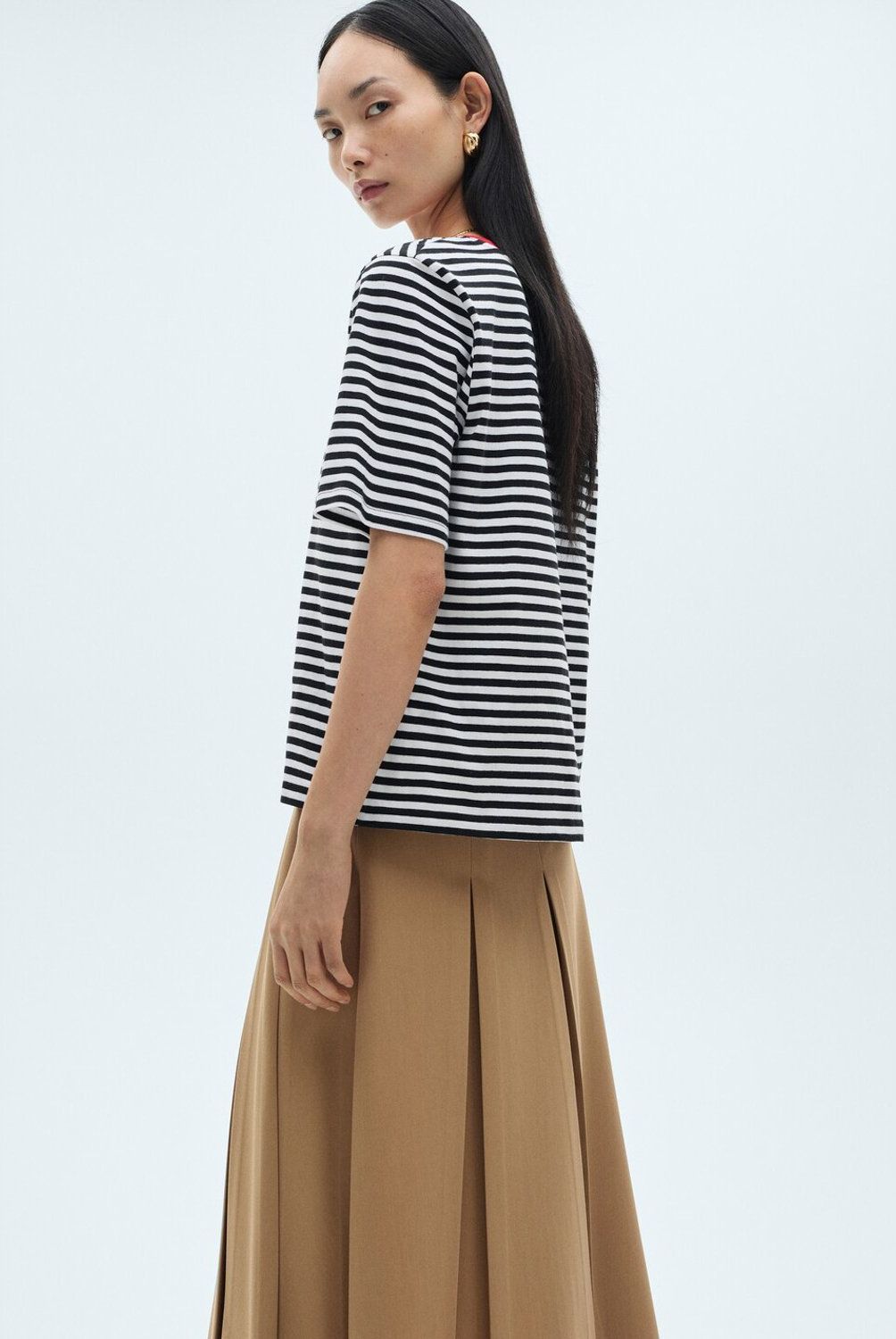 MANGO - Polera 100% Algodón Rayas Mujer Mango