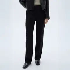 MANGO - Pantalón Recto Pinzas Mujer