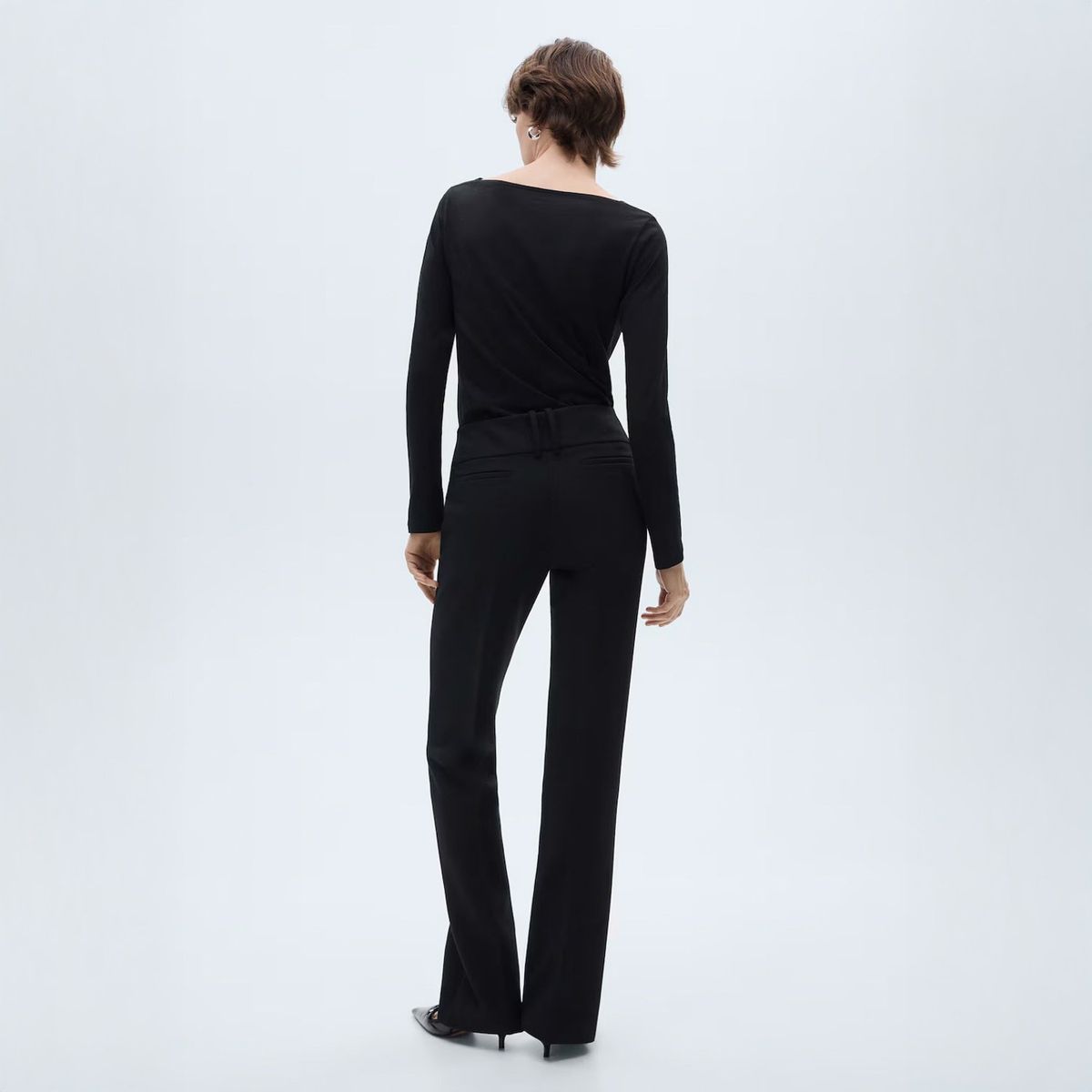 MANGO - Polera Cuello Barco Algodón Mujer Mango