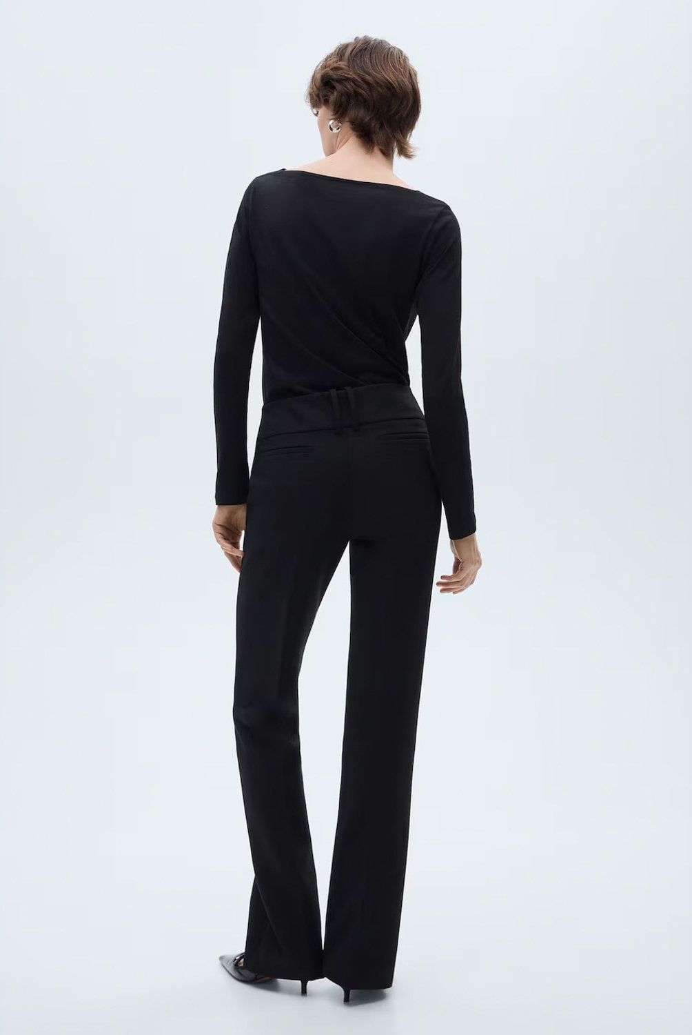 MANGO - Polera Cuello Barco Algodón Mujer Mango