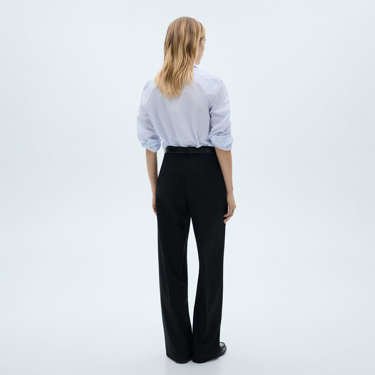 MANGO - Blusa Regular Mezcla Algodón Lyocell Mujer Mango