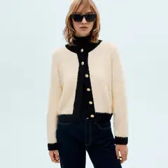 MANGO - Sweater Botones Contraste Mujer