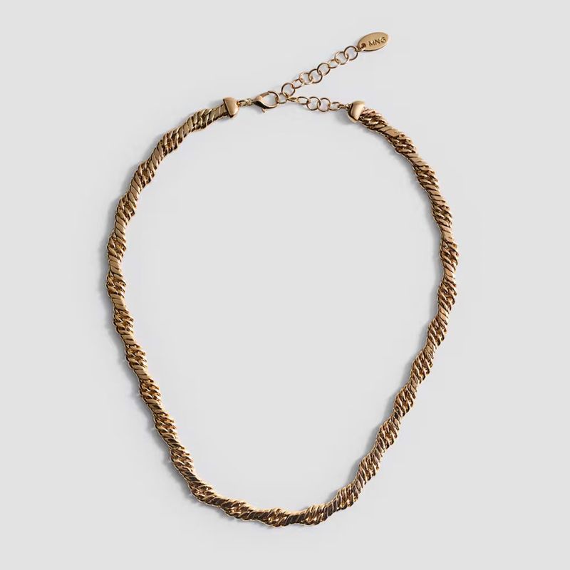 MANGO - Collar Cadena Eslabones Mujer Mango