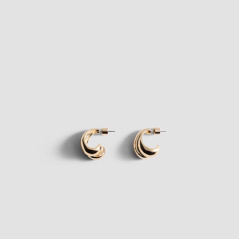 MANGO - Aros Doble Aro Entrelazados Mujer Mango