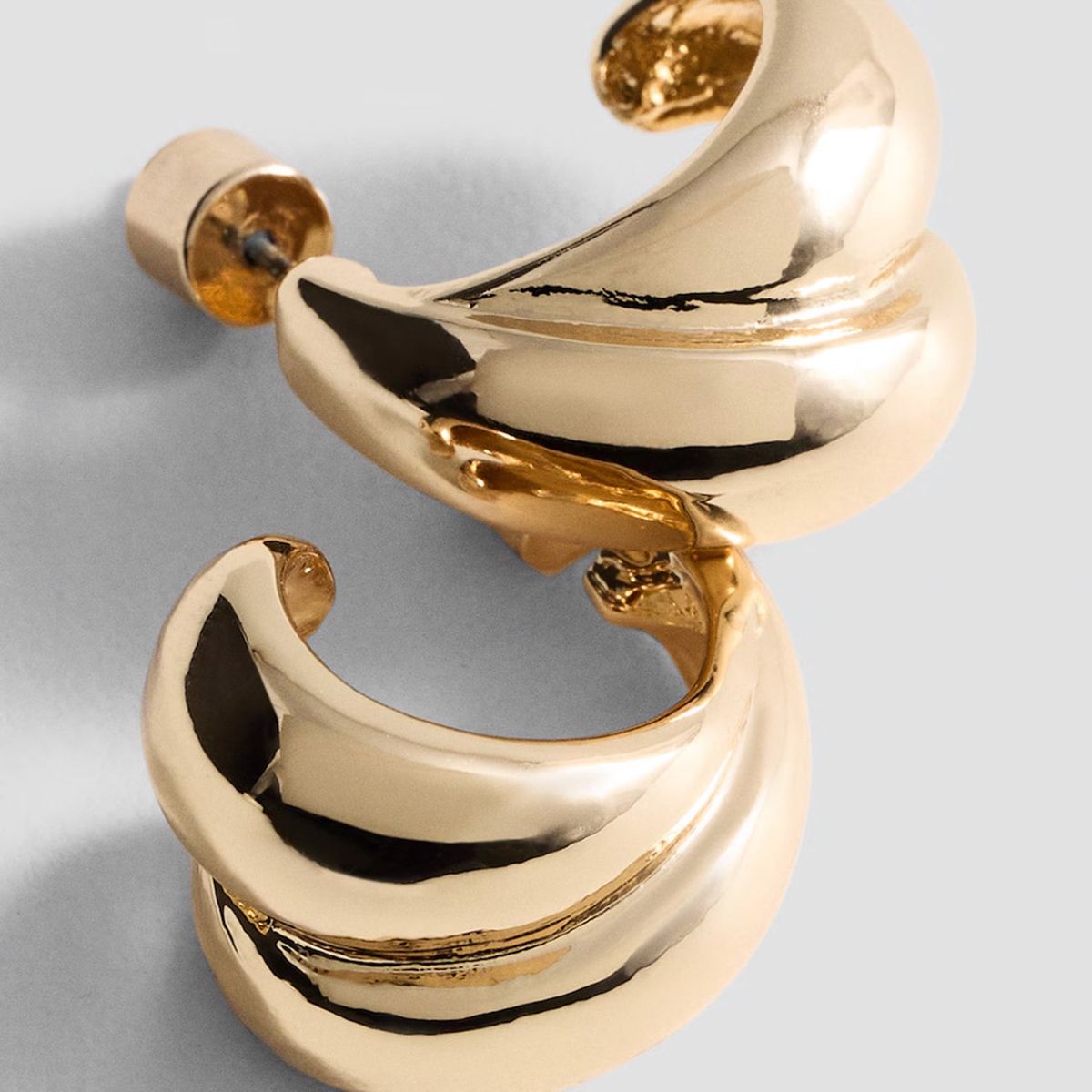 MANGO - Aros Doble Aro Entrelazados Mujer Mango