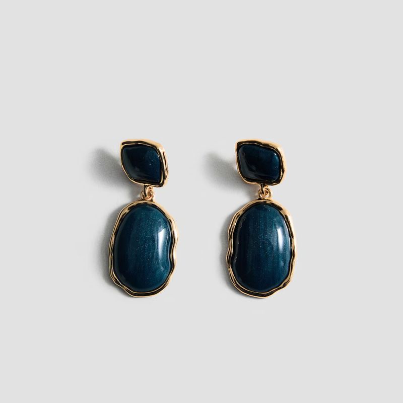 MANGO - Aros Abalorios Colgantes Mujer Mango