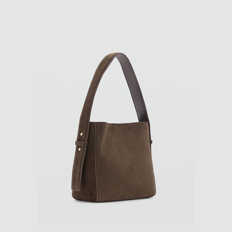 MANGO - Cartera Piel Serraje Mujer Mango