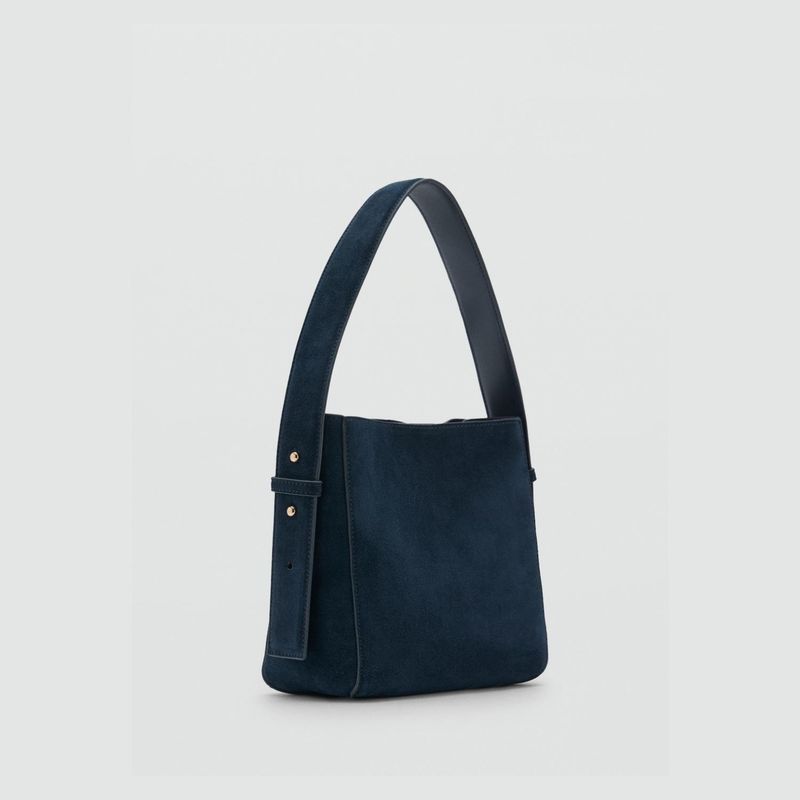MANGO - Cartera Piel Serraje Mujer Mango