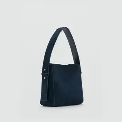 MANGO - Cartera Piel Serraje Mujer