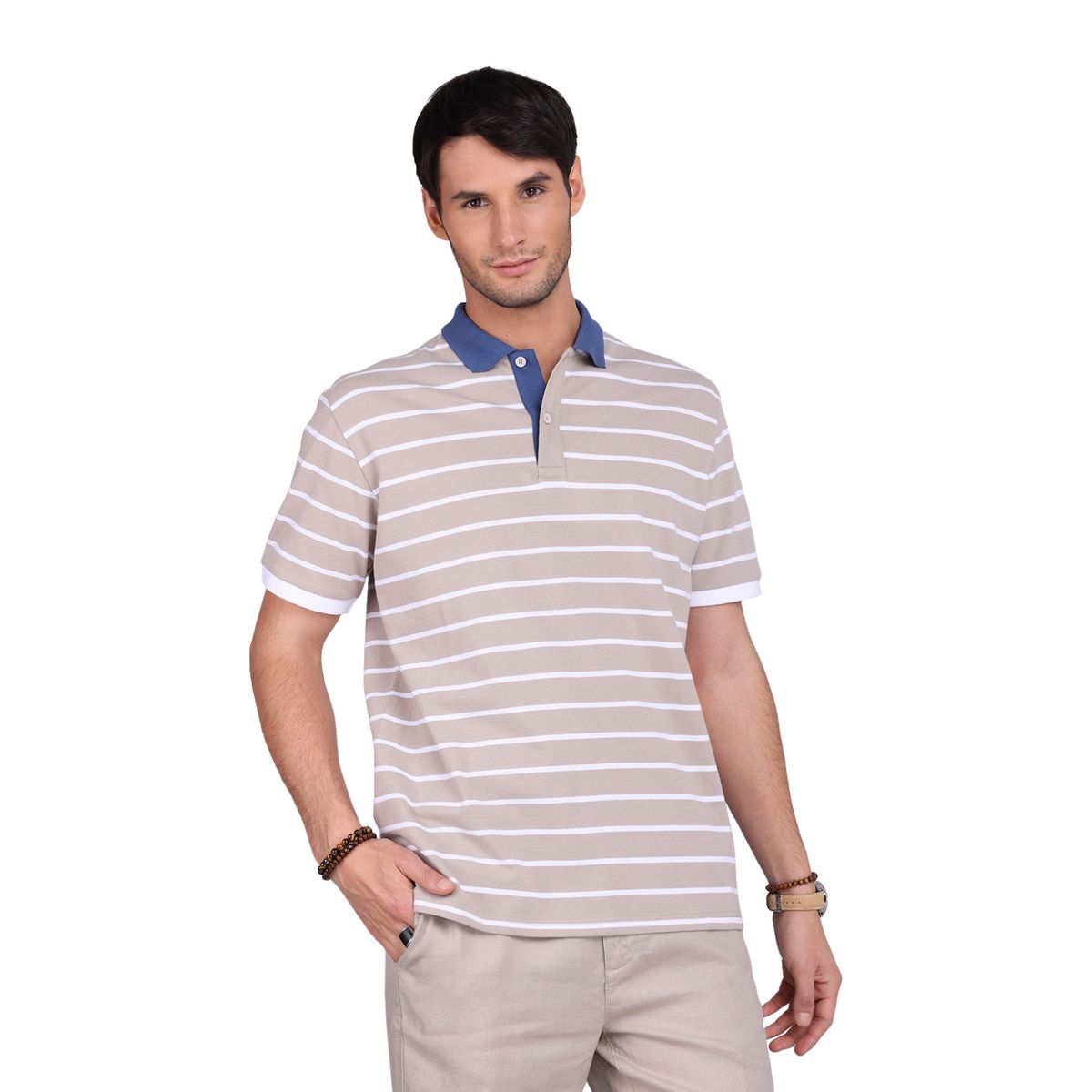 ARROW - Polera Pique Manga Corta Algodón Hombre Arrow