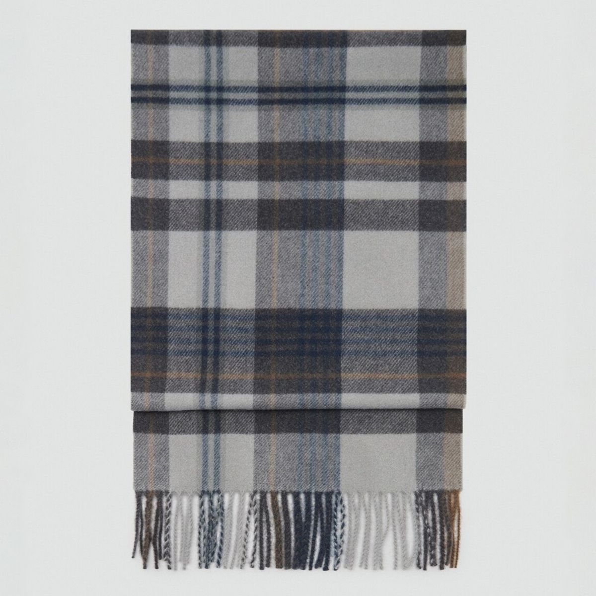 MANGO MAN - Bufanda Cuadro Escocés Flecos Hombre Mango Man