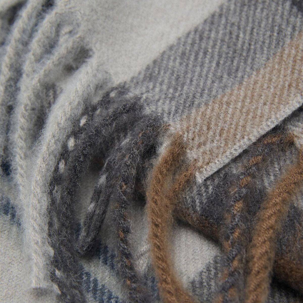 MANGO MAN - Bufanda Cuadro Escocés Flecos Hombre Mango Man