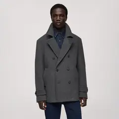 MANGO MAN - Abrigo Lana Cruzado Hombre