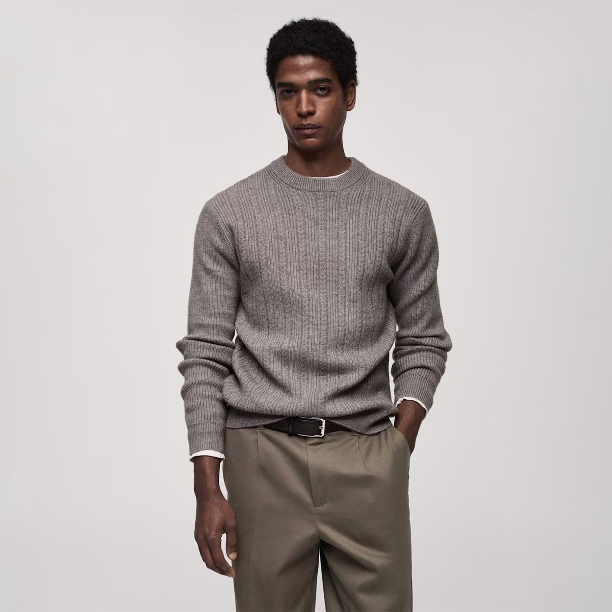 MANGO MAN - Sweater Punto Combinado Hombre Mango Man