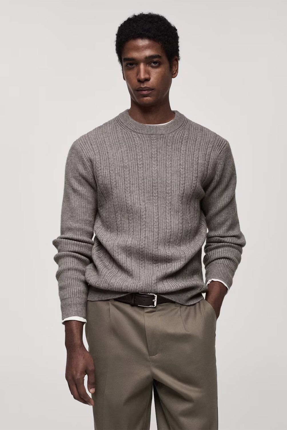 MANGO MAN - Sweater Punto Combinado Hombre Mango Man