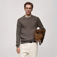 MANGO MAN - Sweater Punto Trenzado Hombre