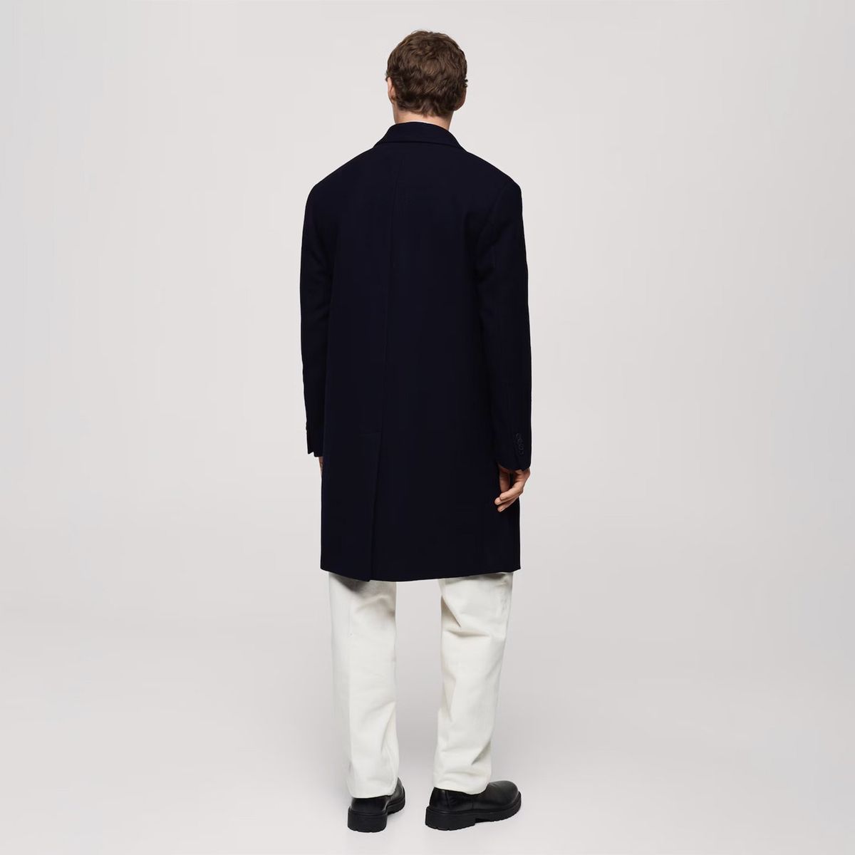 MANGO MAN - Abrigo Largo Lana Clásico Hombre Mango Man