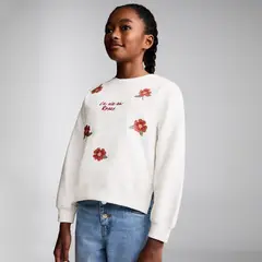 MANGO KIDS - Polerón Bordado Floral Niña