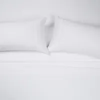 Juego De Sábanas Algodón 300 Hilos Lisa Blanca