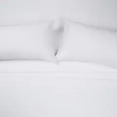 ROSEN - Juego De Sábanas Algodón 300 Hilos Lisa Blanca