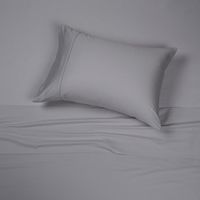 Juego De Sábanas Algodón 300 Hilos Lisa Plata