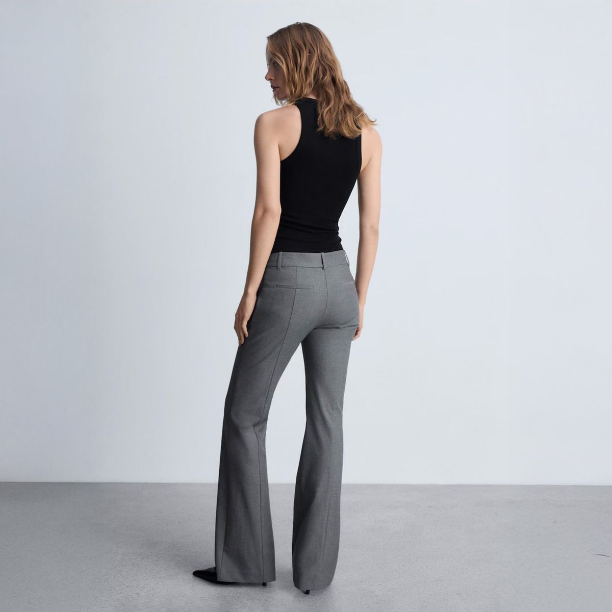 MANGO - Top canalé algodón Mujer Mango