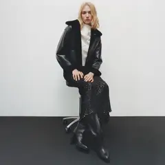 MANGO - Falda Evasé Leopardo Mujer