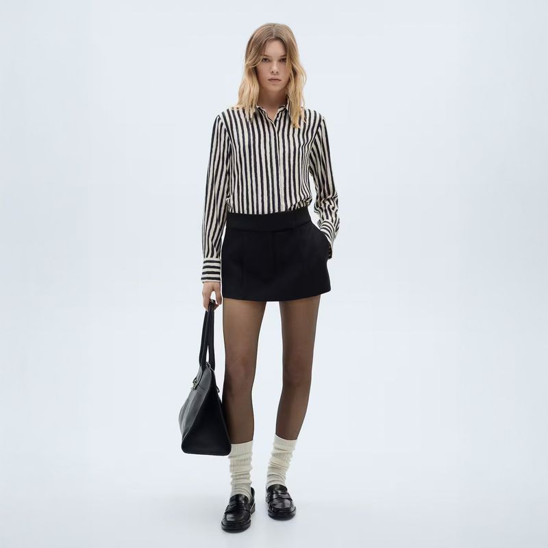 MANGO - Blusa Fluida Rayas Mujer Mango