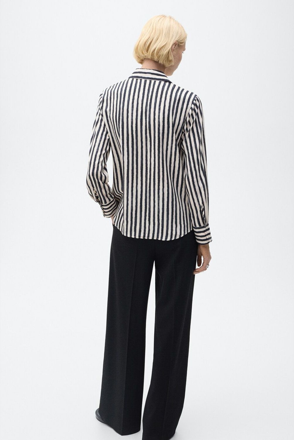 MANGO - Blusa Fluida Rayas Mujer Mango