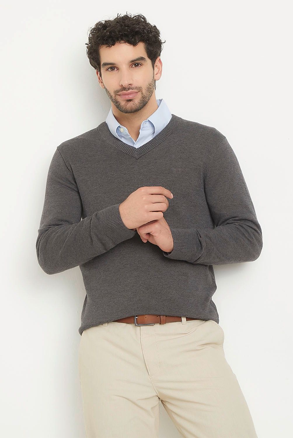 DOCKERS - Sweater Cuello V Casual Hombre Dockers