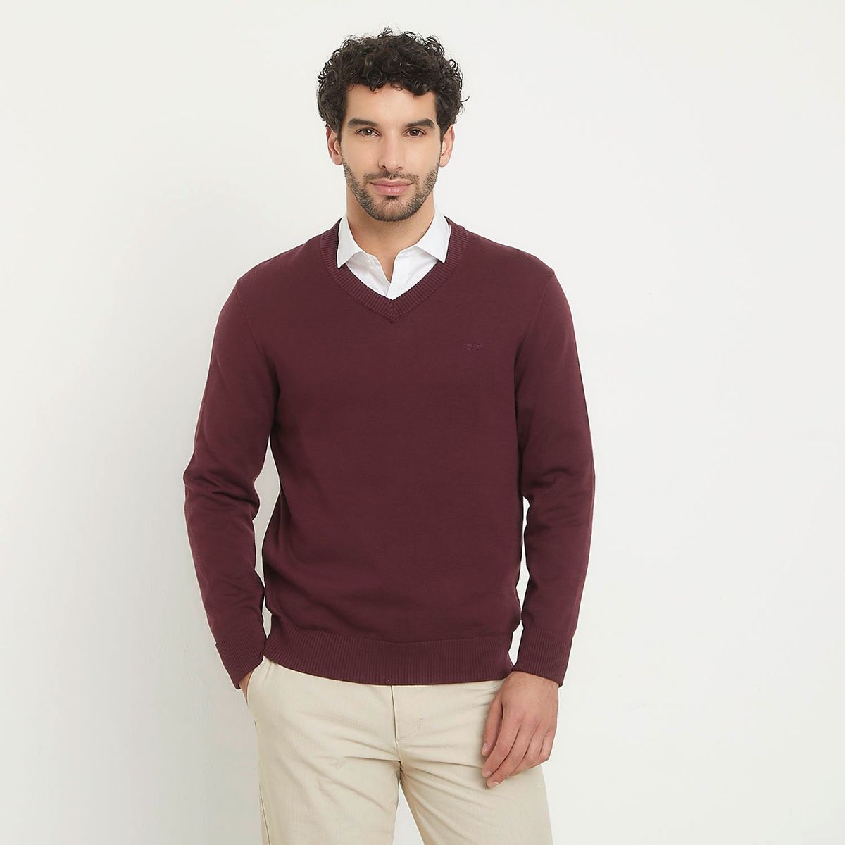 DOCKERS - Sweater Cuello V Casual Hombre Dockers