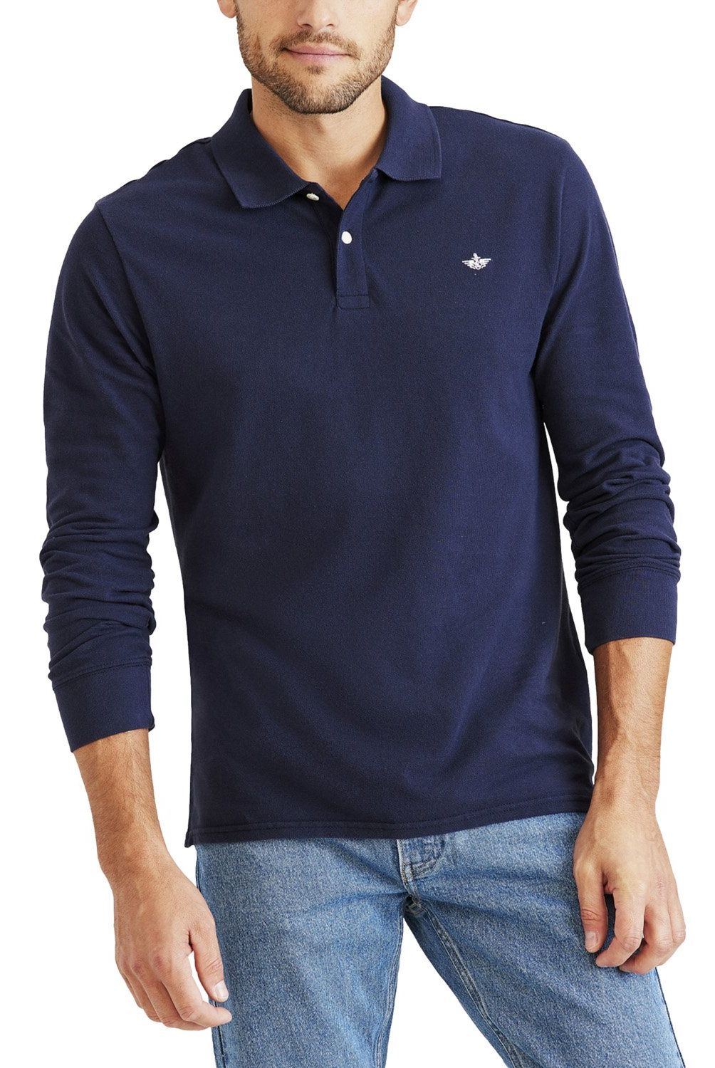 DOCKERS - Polera Pique Manga Larga Hombre Dockers