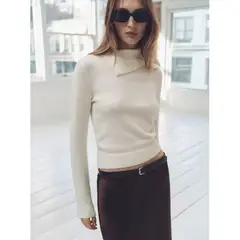 MANGO - Sweater Cuello Solapa Envolvente Mujer