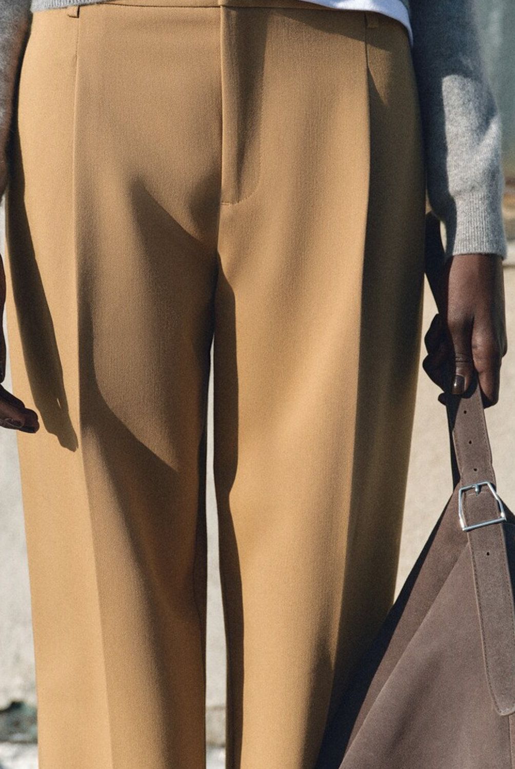 MANGO - Pantalón Recto Pinzas Mujer Mango