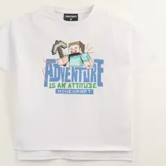 MINECRAFT - Polera Niño Algodón Manga Corta Adventure