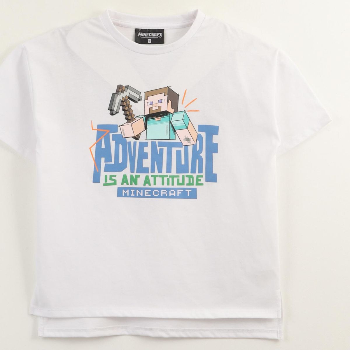 MINECRAFT - Polera Niño Algodón Manga Corta Adventure Minecraft