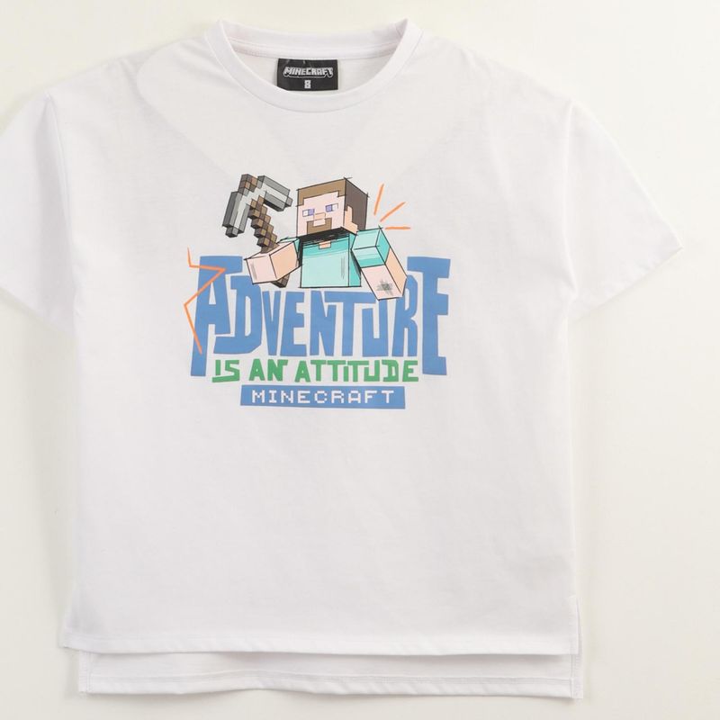 MINECRAFT - Polera Niño Algodón Manga Corta Adventure Minecraft