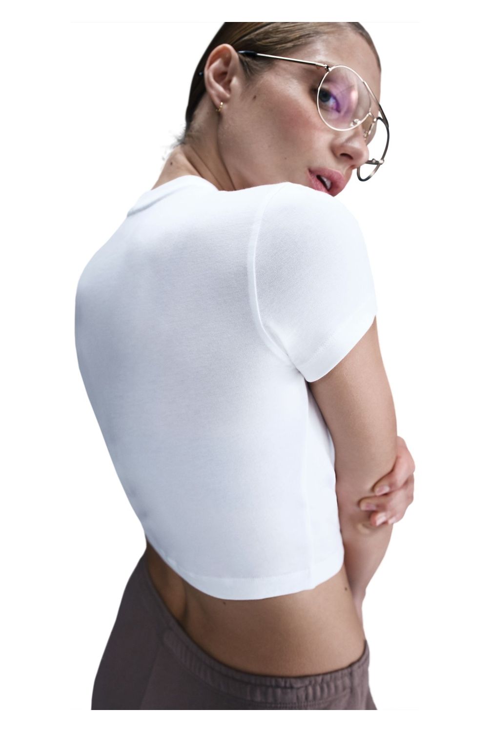 NIKE - Polera Manga Corta Crop Mujer Nike