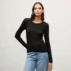 VERO MODA - Polera Lisa 100% Algodón Mujer