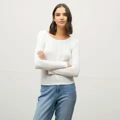 VERO MODA - Polera Lisa 100% Algodón Mujer