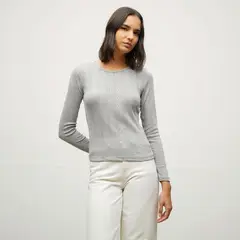 VERO MODA - Polera Lisa 100% Algodón Mujer
