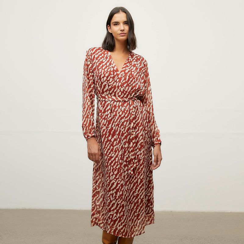 VERO MODA - Vestido Estampada Manga Larga Mujer Vero Moda