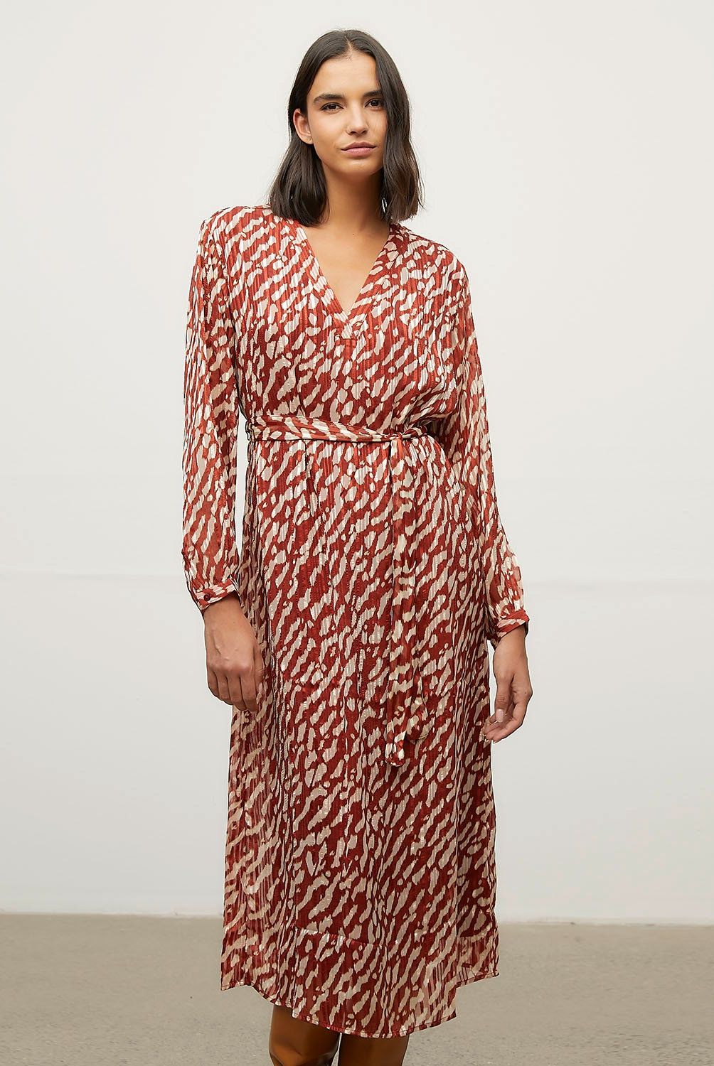 VERO MODA - Vestido Estampada Manga Larga Mujer Vero Moda